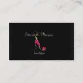 プロエレガントスタイリッシュディショナル黒踵 名刺 (正面)