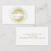 プロエレガントスタイリッシュディショナル – 白 名刺 (正面/裏面)