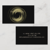 プロエレガントスタイリッシュディショナル – 黒 名刺 (正面/裏面)