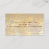 プロエレガントスタイリッシュフィーフェイク、金ゴールド 名刺 (裏面)