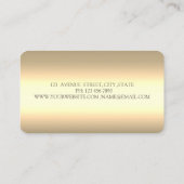 プロエレガントディショナルMixerの花金ゴールド 名刺 (裏面)