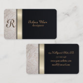 プロエレガントモノグラム黒 名刺 (正面/裏面)