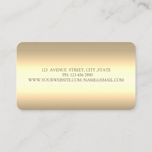 プロエレガント金ゴールドウィスクの花 名刺 (裏面)