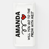 プロカスタムム・ホコ提案ロマンチック・ハート 横断幕 (縦)