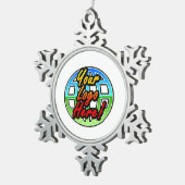 プロカスタムモーション·インプリント·ロゴ スノーフレークピューターオーナメント (右)