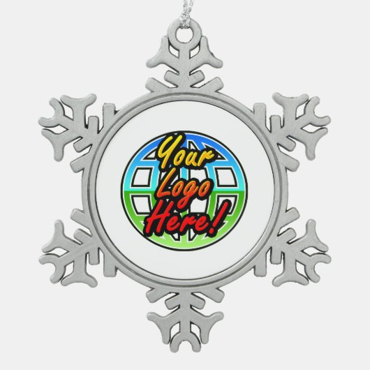 プロカスタムモーション·インプリント·ロゴ スノーフレークピューターオーナメント (正面)