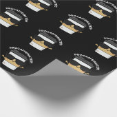 プロカフェイおもしろいネーターカフェインコーヒープンダークBG ラッピングペーパー (角)