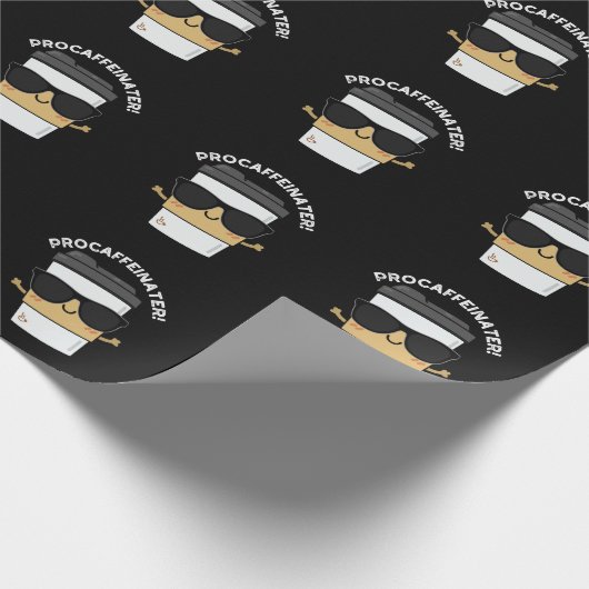 プロカフェイおもしろいネーターカフェインコーヒープンダークBG ラッピングペーパー (角)