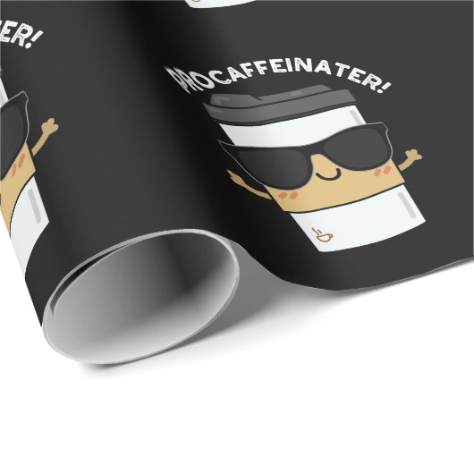 プロカフェイおもしろいネーターカフェインコーヒープンダークBG ラッピングペーパー (ロールコーナー)