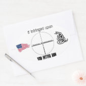 プロガンのステッカー#1 楕円形シール (封筒)