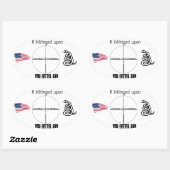 プロガンのステッカー#1 楕円形シール (シート)