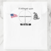 プロガンのステッカー#1 楕円形シール (バッグ)