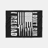 プロガン走スアメリカ国旗をリロードしない フリースブランケット (正面(横))