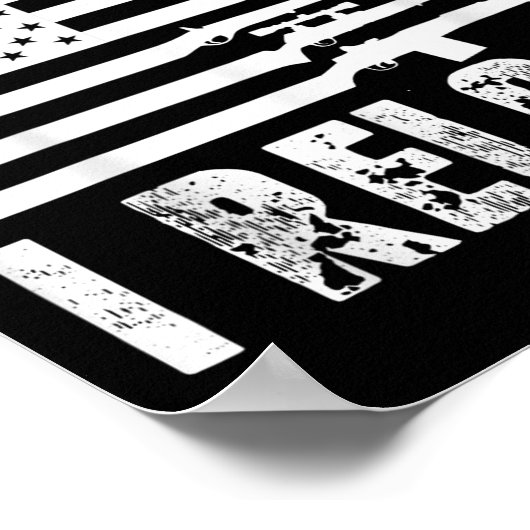 プロガン走スアメリカ国旗をリロードしない ポスター (角)