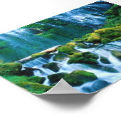 プロキシ滝，オレゴン ポスター (角)