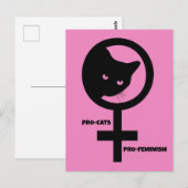 プロキャッツプロフェミニズム ポストカード (正面/裏面)