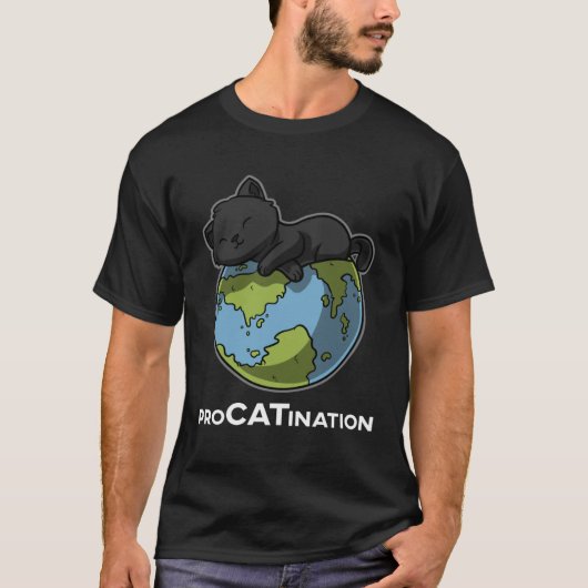プロキャットネーション 怠惰な猫 子猫の世界 Tシャツ (正面)