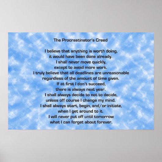 プロキュラシネーター信条 ポスター (正面)