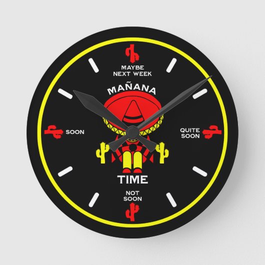 プロキュレーター怠惰な人のギフト ラウンド壁時計 (正面)