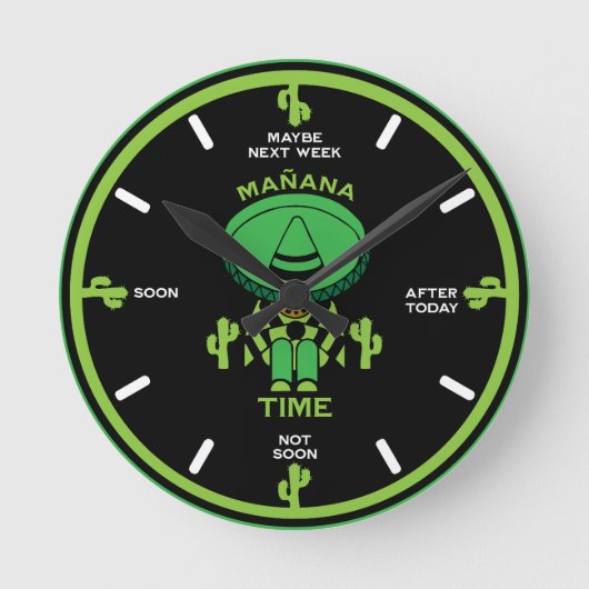 プロキュレーター怠惰な人のギフト ラウンド壁時計 (正面)