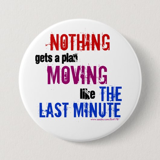 プロクカラフルラシユーモアのあるナトタイポグラフィ 缶バッジ (正面)