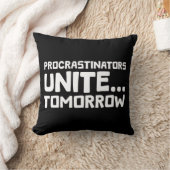 プロクラスティネーターユナイト明日おもしろい引用文 クッション (ブランケット)