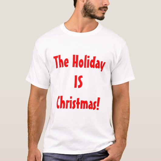 プロクリスマスか休日はクリスマスです! Tシャツ (正面)