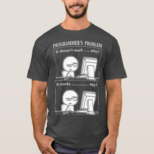 プログおもしろいラマの問題ITが動作するコンピュータおたく Tシャツ