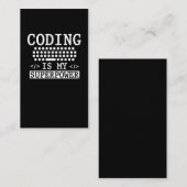 プログおもしろいラマコンピュータ科学コーダ 名刺 (正面/裏面)