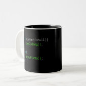 プログおもしろいラミング用のコードオーダーピザTシャツ ツートーンマグカップ (正面左)