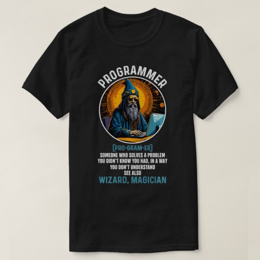 プログラマおもしろいー定義Techie Software Develo Tシャツ (デザイン正面)