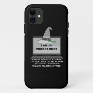 プログラマおもしろい定義 iPhone 11 ケース