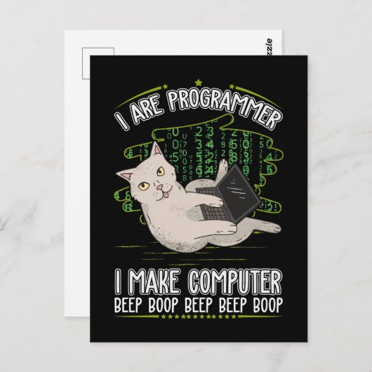 プログラマがコンピューター科学を利用する ポストカード (正面/裏面)