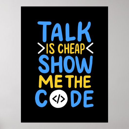 プログラマがコードを表示する ポスター (正面)