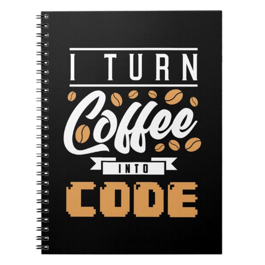 プログラマがコーヒーをコード化 ノートブック (正面)