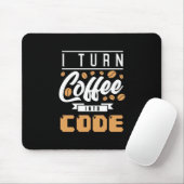 プログラマがコーヒーをコード化 マウスパッド (マウス)