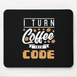 プログラマがコーヒーをコード化 マウスパッド