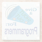 プログラマのために大声で叫ぶ ガラスコースター (裏面)