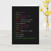 プログラマの生活 |コーディングギークギフト カード (黄色い花)