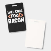 プログラマはベーコンのコードを書く バッジ (正面＆裏面)
