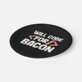 プログラマはベーコンのコードを書く ペーパープレート (アングル)