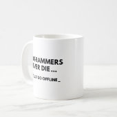 プログラマは死なない コーヒーマグカップ (正面左)