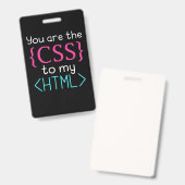 プログラマはHtmlのCss バッジ (正面＆裏面)
