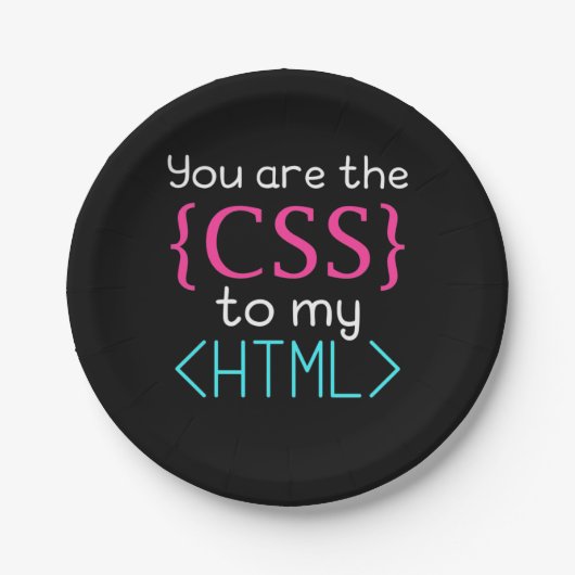 プログラマはHtmlのCss ペーパープレート (正面)