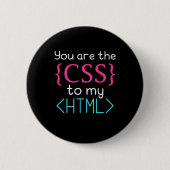 プログラマはHtmlのCss 缶バッジ (正面)