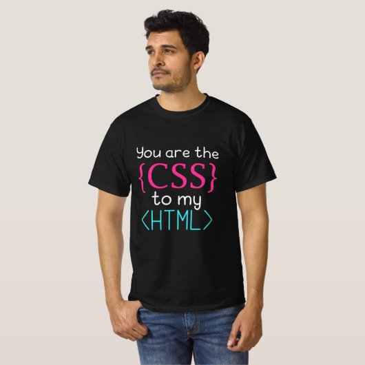 プログラマはHtmlのCss Tシャツ (正面フル)