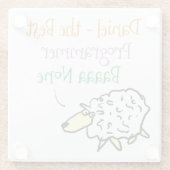 プログラマガラスコースター用の羊のデザイン ガラスコースター (裏面)