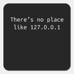 プログラマギフト127.0.0.1のような場所はない スクエアシール