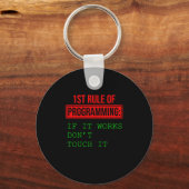 プログラマコーダギフトのプログラミングの第1規則 キーホルダー (正面)