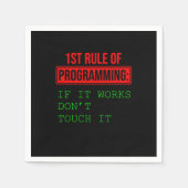 プログラマコーダギフトのプログラミングの第1規則 スタンダードカクテルナプキン (正面)